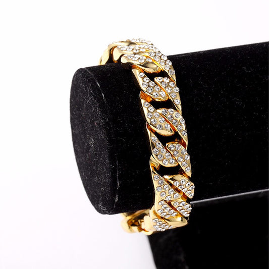 Luxury Iced Out Gold Hip Hop Bracelet