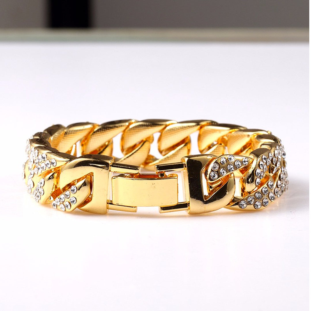 Luxury Iced Out Gold Hip Hop Bracelet