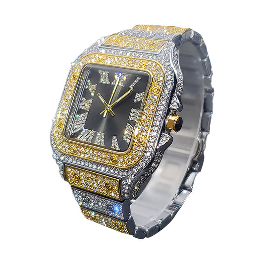 Men's Luxury Designer Rhinestone Watch