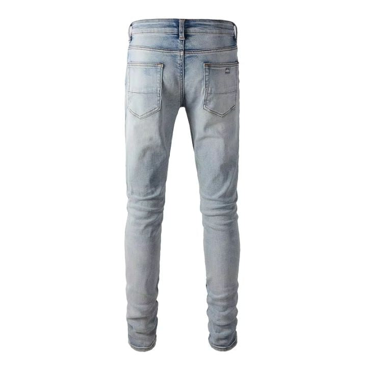 Men's Light Blue Blank High Stretch Slim Fit Jean