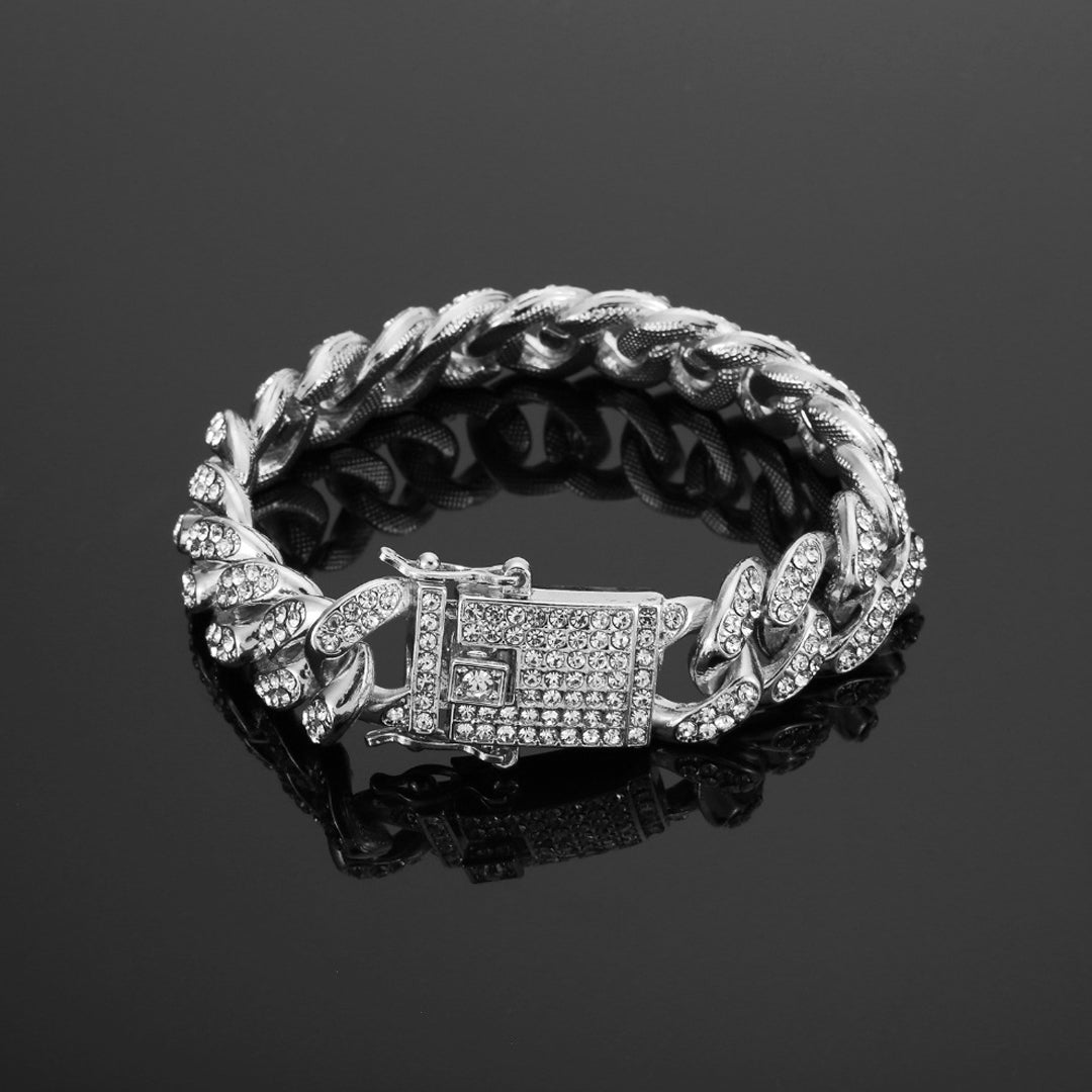 Rhinestone Crystal Hip Hop 12mm Bracelet