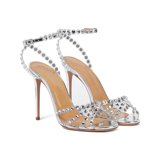 Women's Sequined Crystal High Heels Sandal
