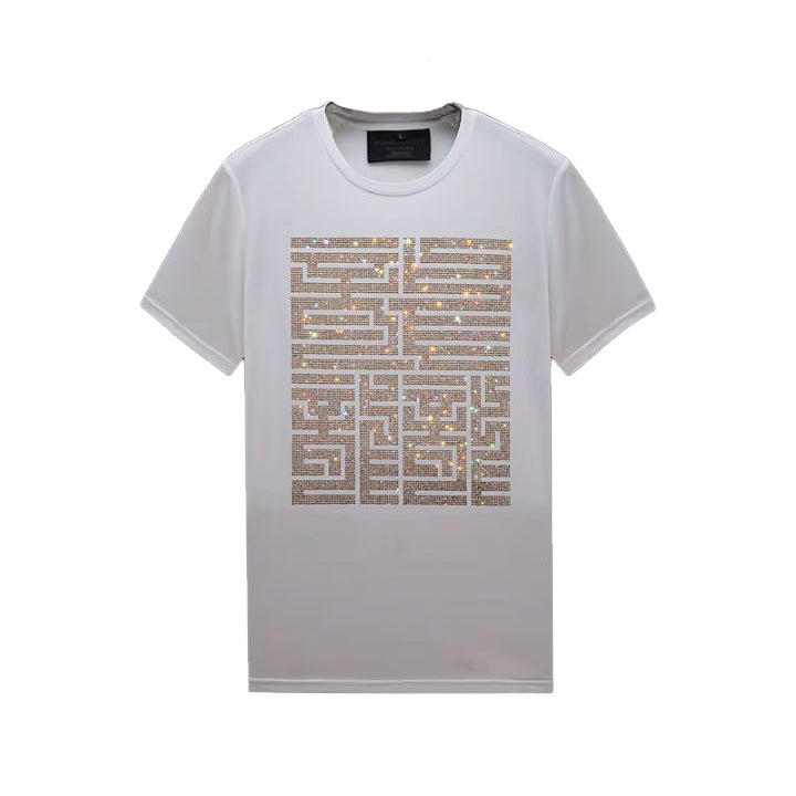 Men's Casual Short Sleeve T-Shirts with Rhinestones – Stylish & Comfortable Summer Fashion