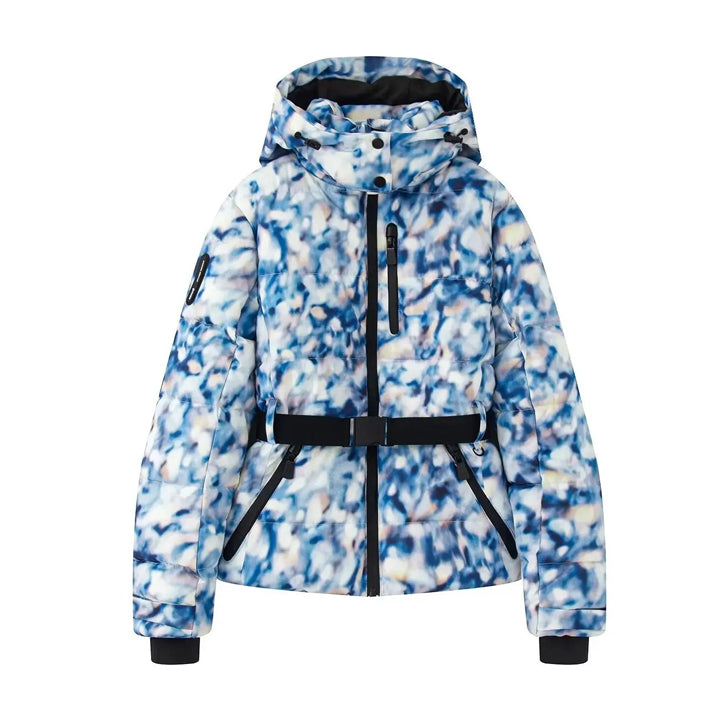 Women’s Winter Hooded Down Jacket with Belt