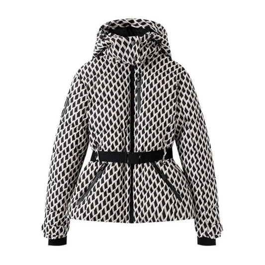Women’s Winter Hooded Down Jacket with Belt