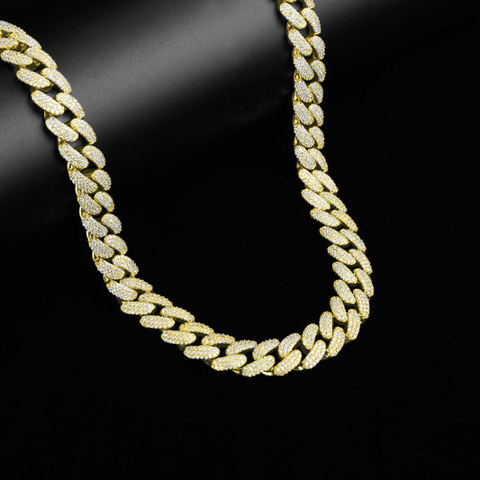 Men's Sleek 10mm 925 Sterling Silver Miami Cuban Link Chain By Angus