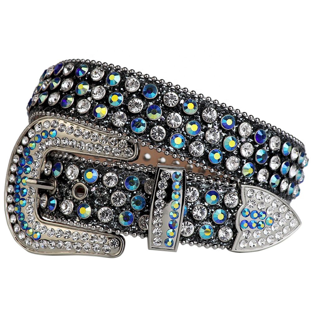 Rhinestone Black Belt And Blue & Diamond Crystals stones  display picture 2