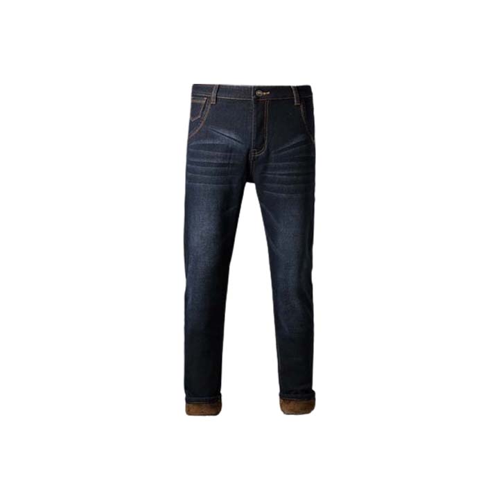 Men's Retro Fleece Stretch Slim Denim Jeans