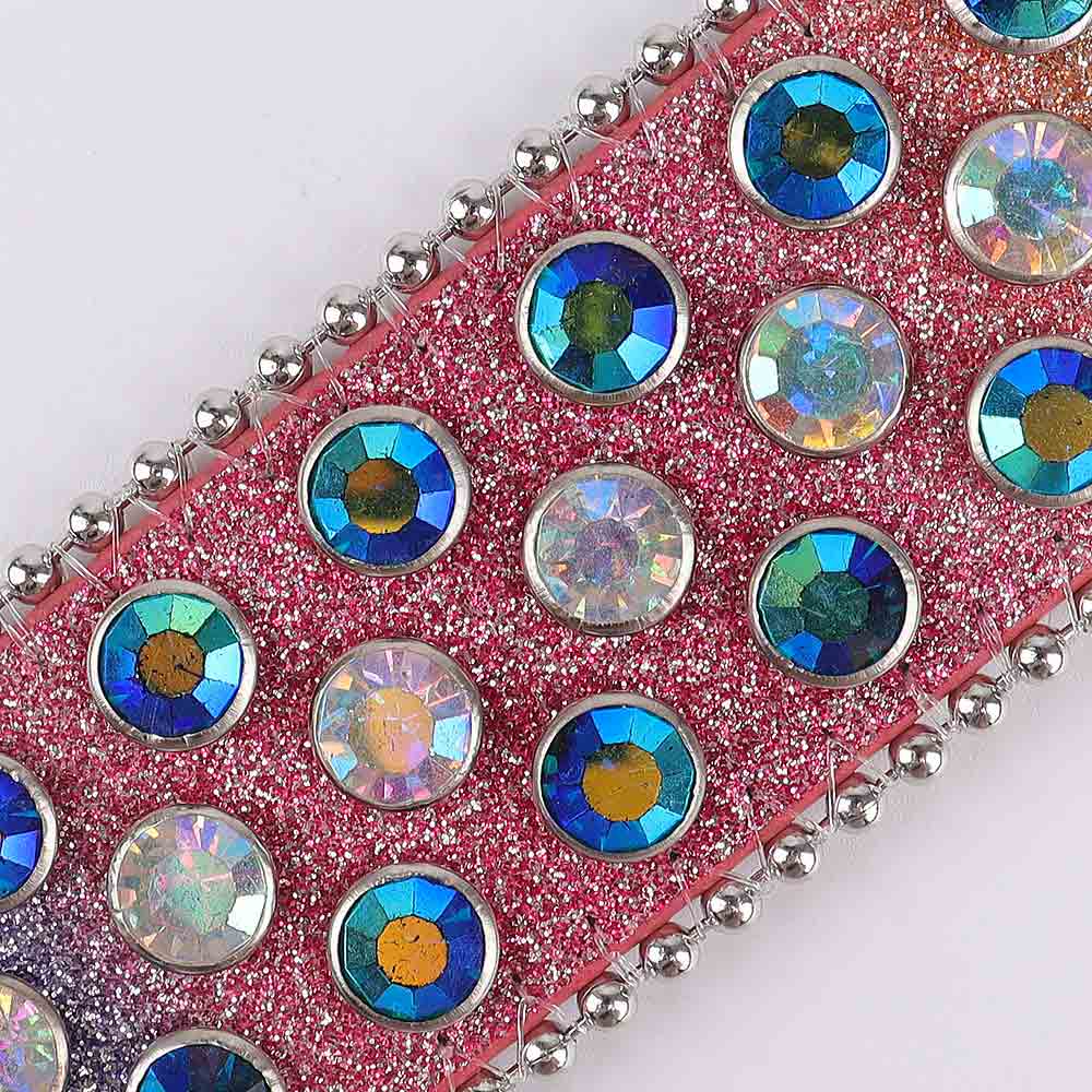 Multi Strap With Multi & Blue Studded Rhinestone Belt