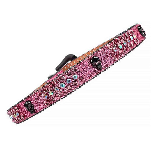 Pink Strap With Pink & Multi Color Studded Rhinestone Belt