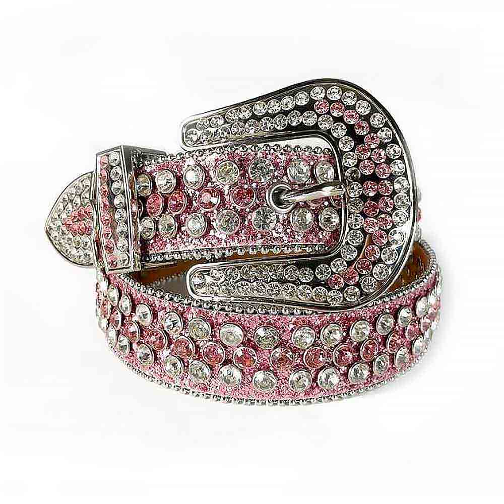 Pink Strap With Pink & Crystal Studded Rhinestone Belt  display picture 1