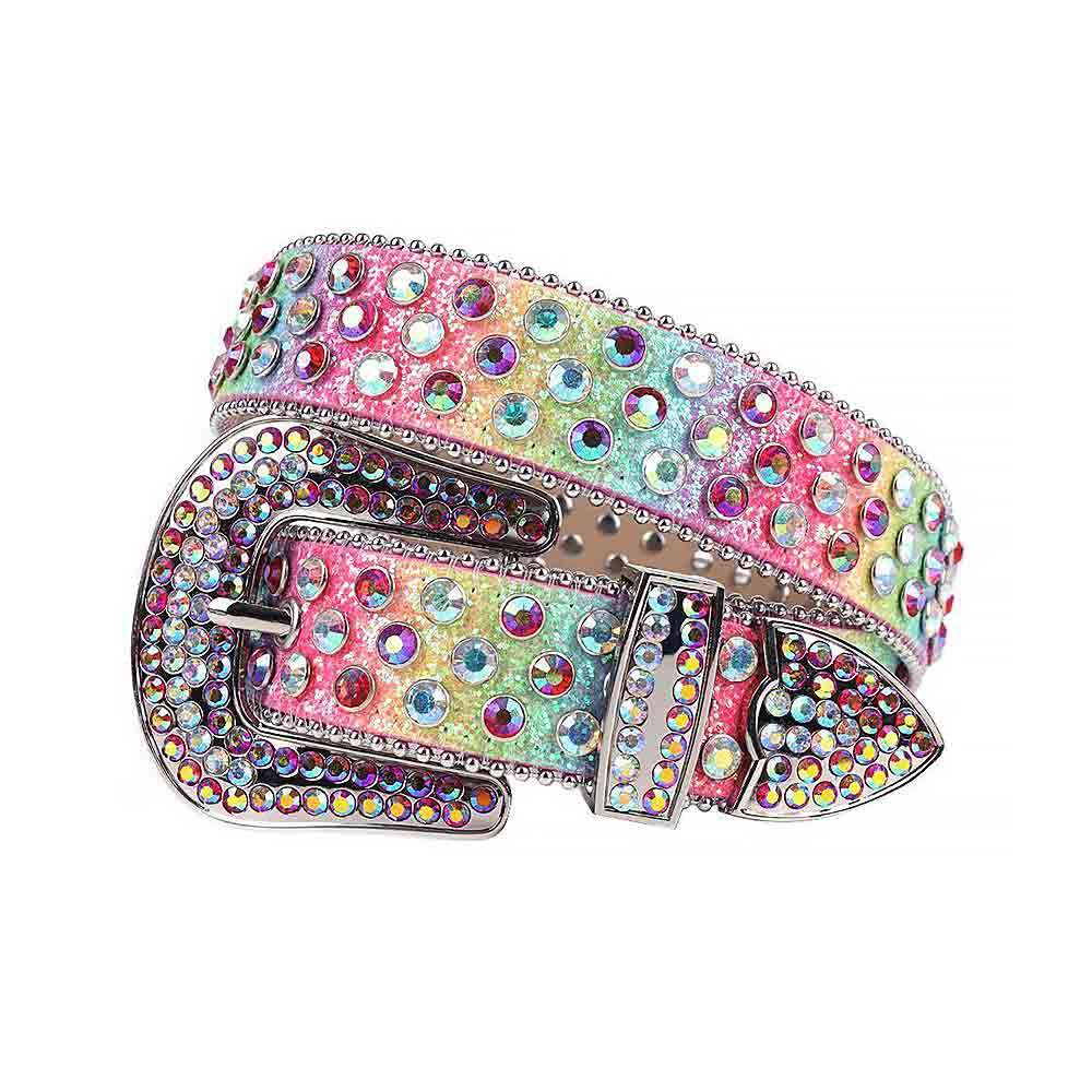 Rainbow Multi Color Strap With Multi Color Studded  display picture 2