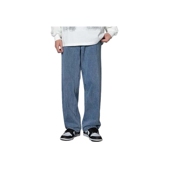Men's Light Blue Straight Fit Denim Jeans