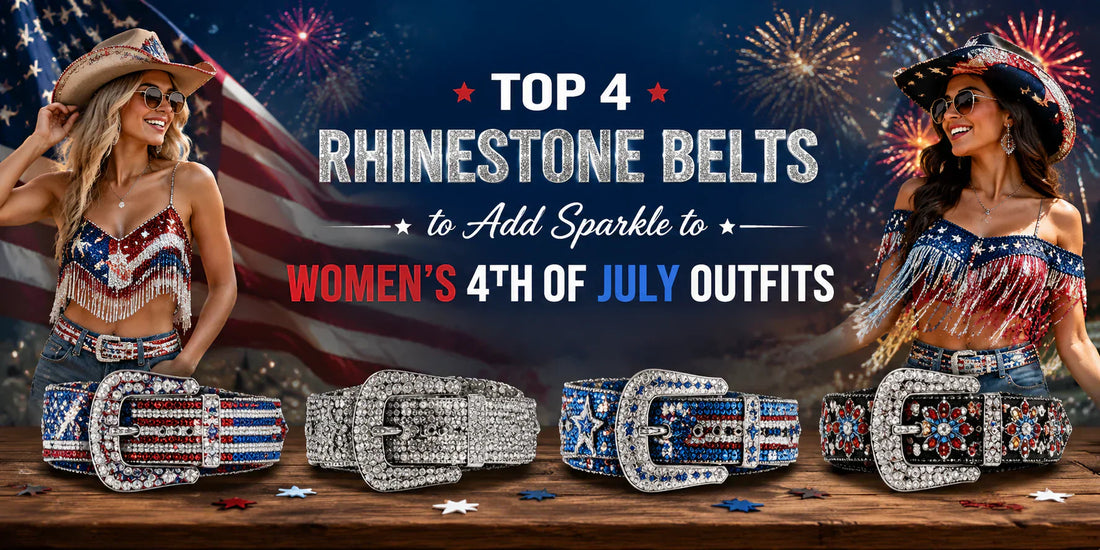 Top 4 Rhinestone Belts to Add Sparkle to Women’s 4th of July Outfits