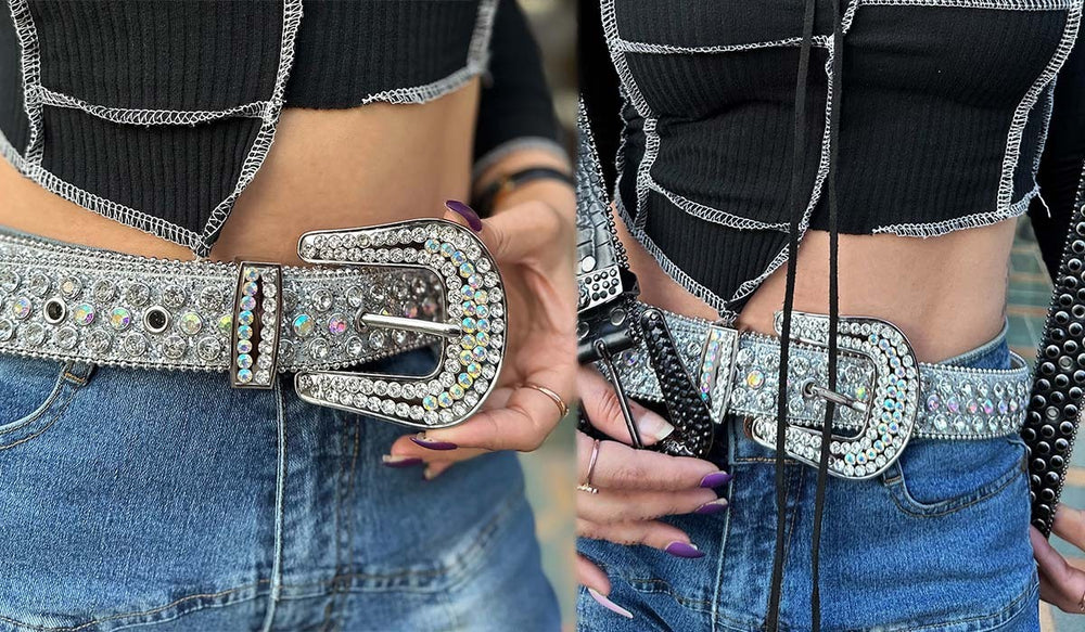 Belts Rhinstone How to Wear a Rhinestone Belt with Denim Jeans? – Rhinestone Belt Store