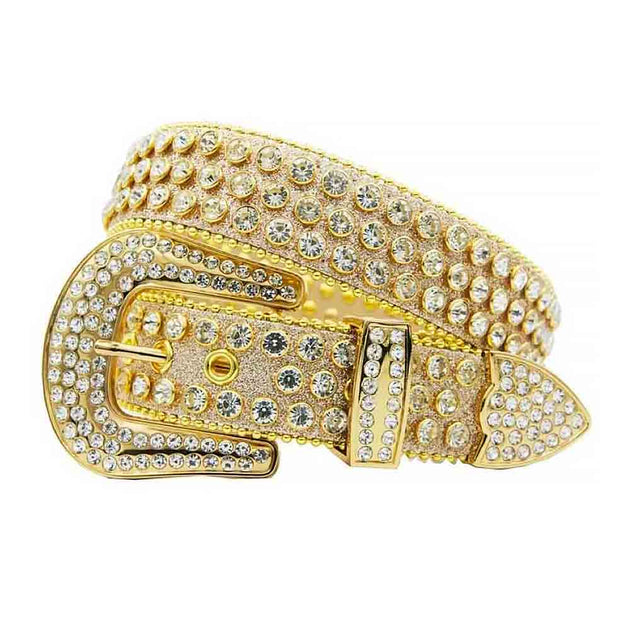 Golden Rhinestone Belt | Rhinestone Belt Store