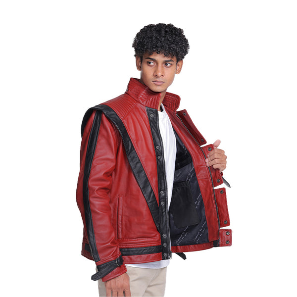 Red Thriller Leather Jacket