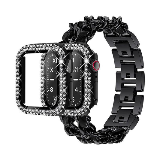 Rhinestone Stainless Steel Case + Strap Apple Watch Band