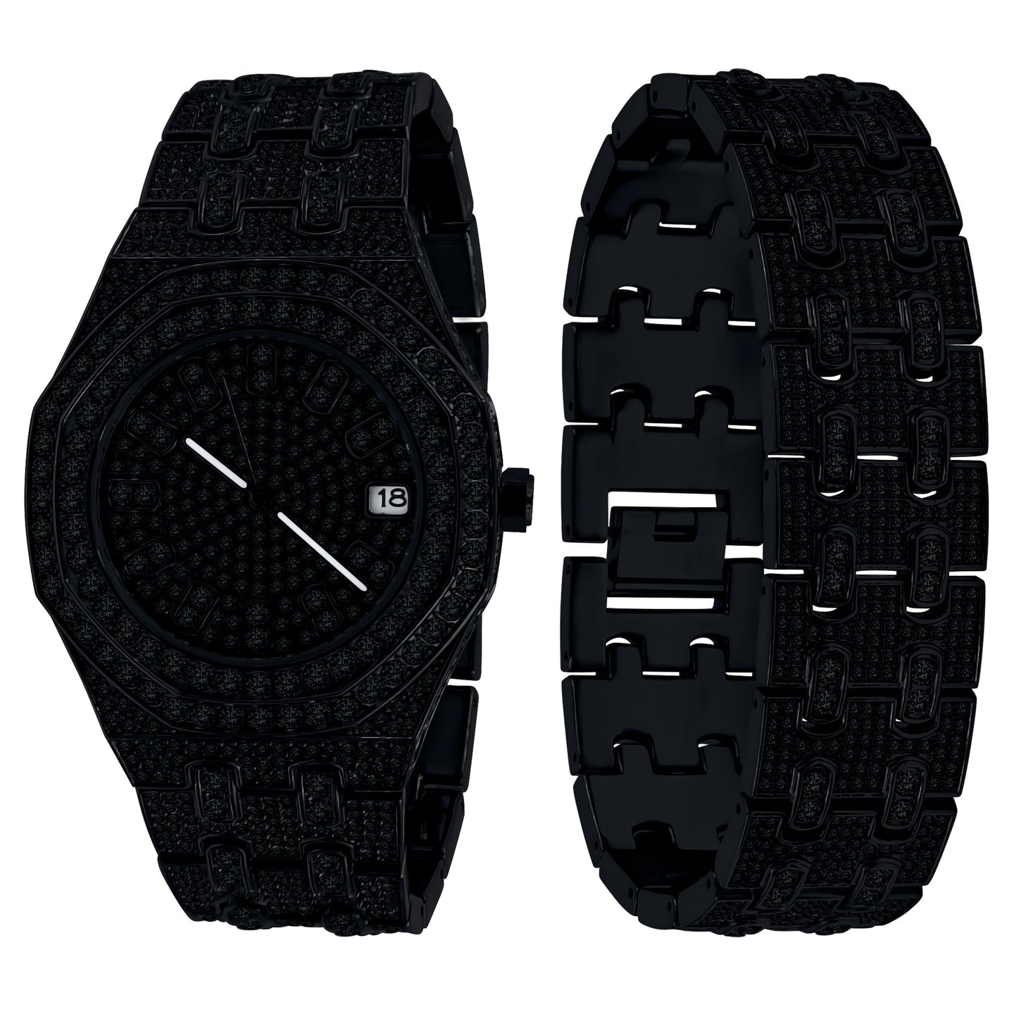 Winsome Iced Out Watch & Bracelet