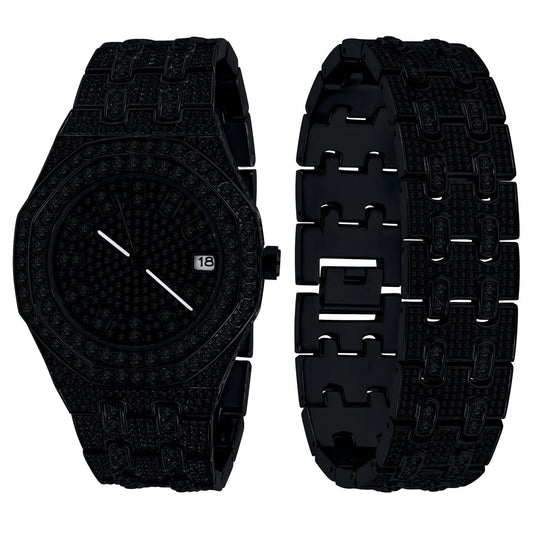 Winsome Iced Out Watch & Bracelet