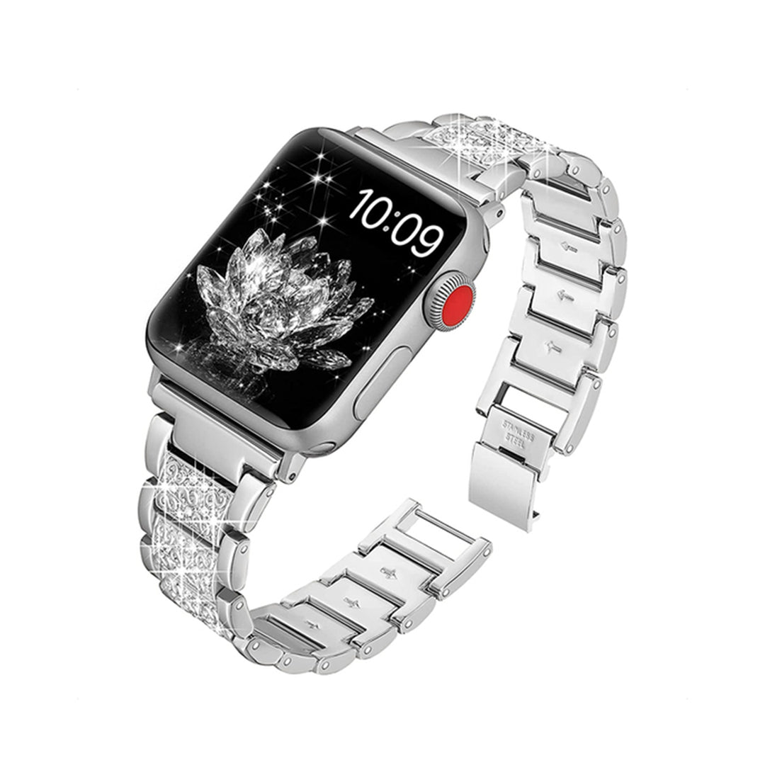 Shiny Crystal Rhinestone Smart Watch Metal Strap