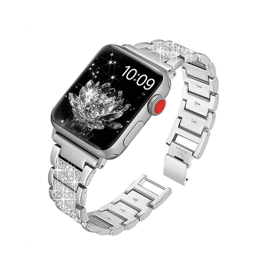 Shiny Crystal Rhinestone Smart Watch Metal Strap