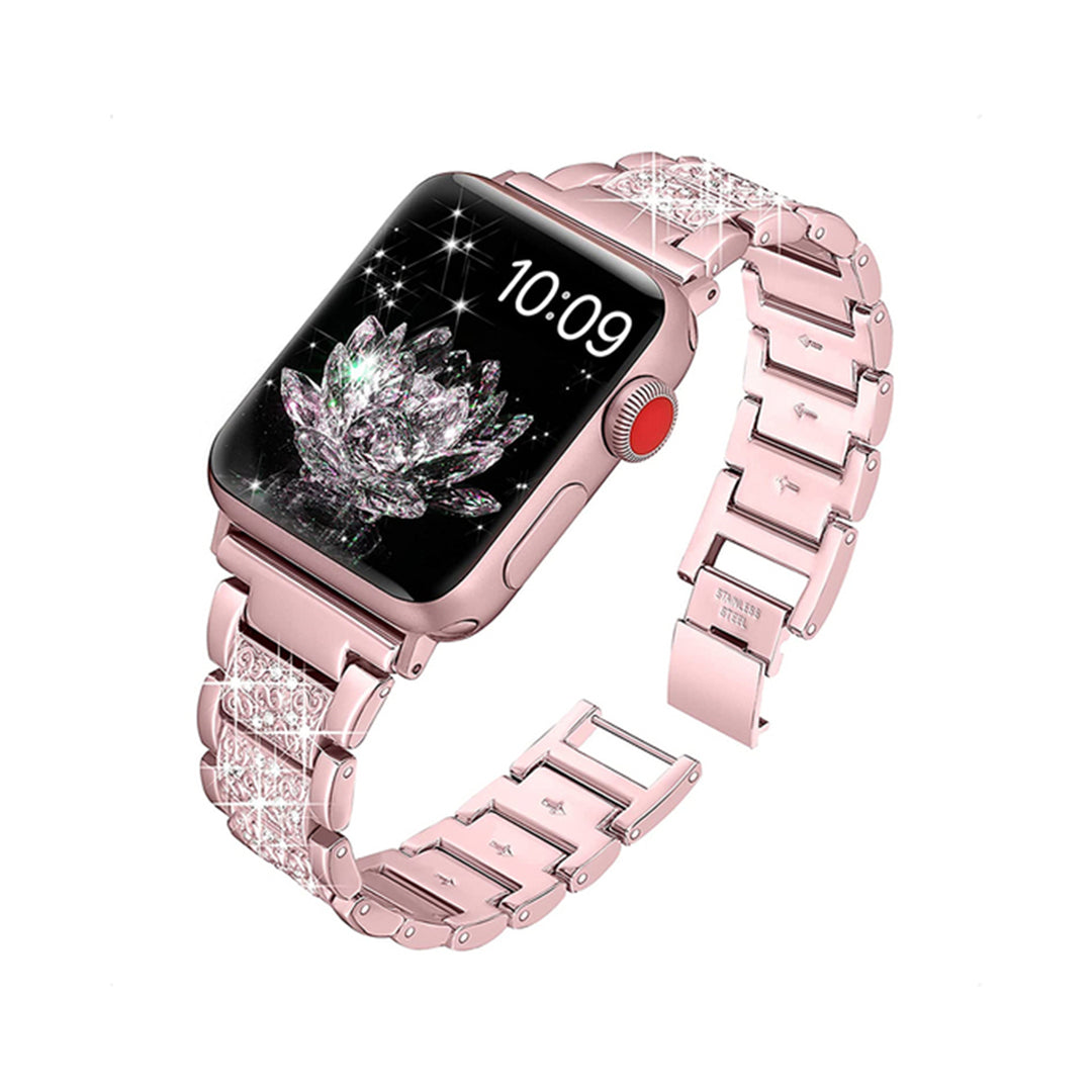 Shiny Crystal Rhinestone Smart Watch Metal Strap