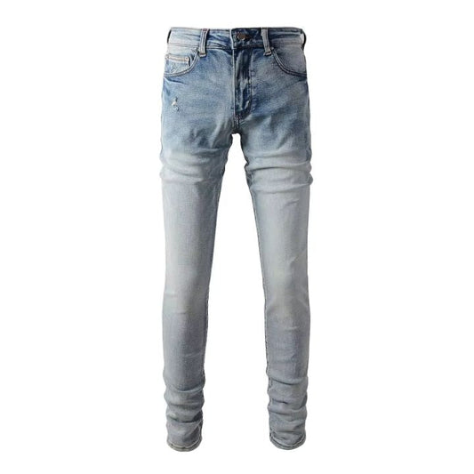 Men's Light Blue Blank High Stretch Slim Fit Jean