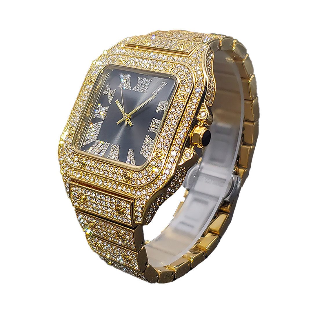 Men's Luxury Designer Rhinestone Watch