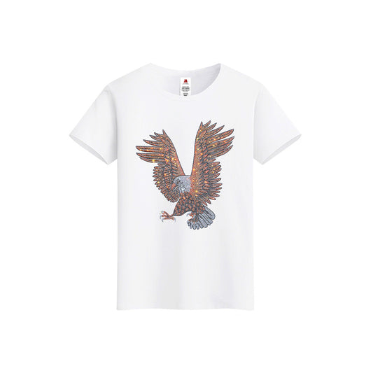 Men's Rhinestone 3D Hawk T-Shirt