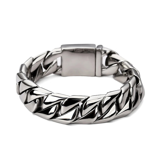 Hip Hop Fashion Trendy Steel Silver Bracelet
