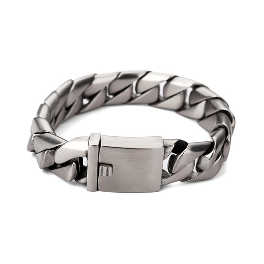 Hip Hop Fashion Trendy Steel Silver Bracelet