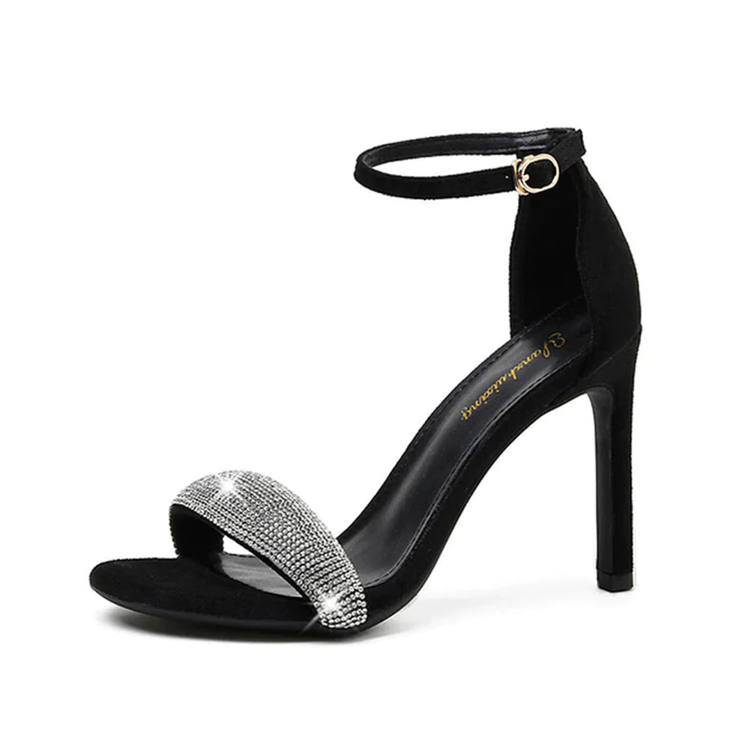 Women's High Quality Open Toe Ankle Strap Pencil Heel Sandal