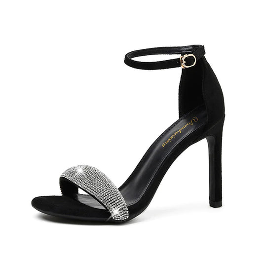 Women's High Quality Open Toe Ankle Strap Pencil Heel Sandal