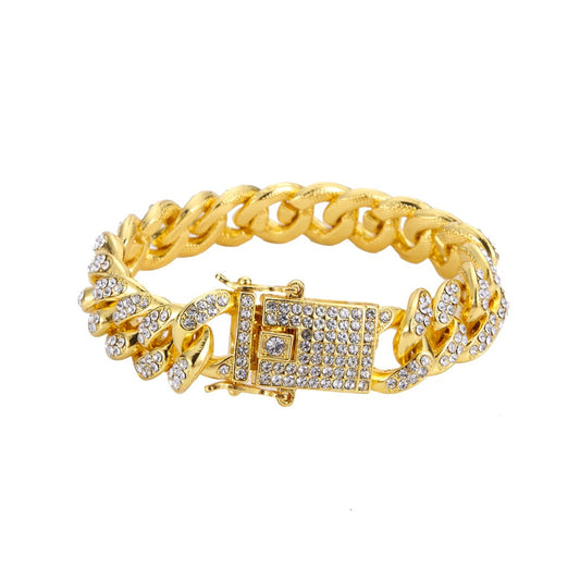Rhinestone Crystal Hip Hop 12mm Bracelet
