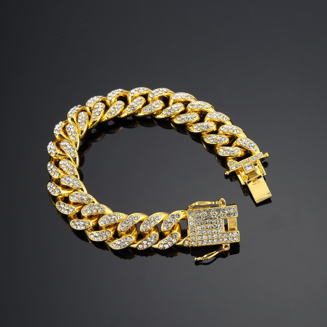 Rhinestone Crystal Hip Hop 12mm Bracelet