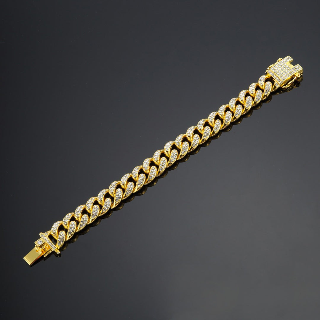 Rhinestone Crystal Hip Hop 12mm Bracelet