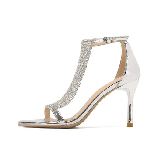Women's Elegant Thin Heel Rhinestone Sandal