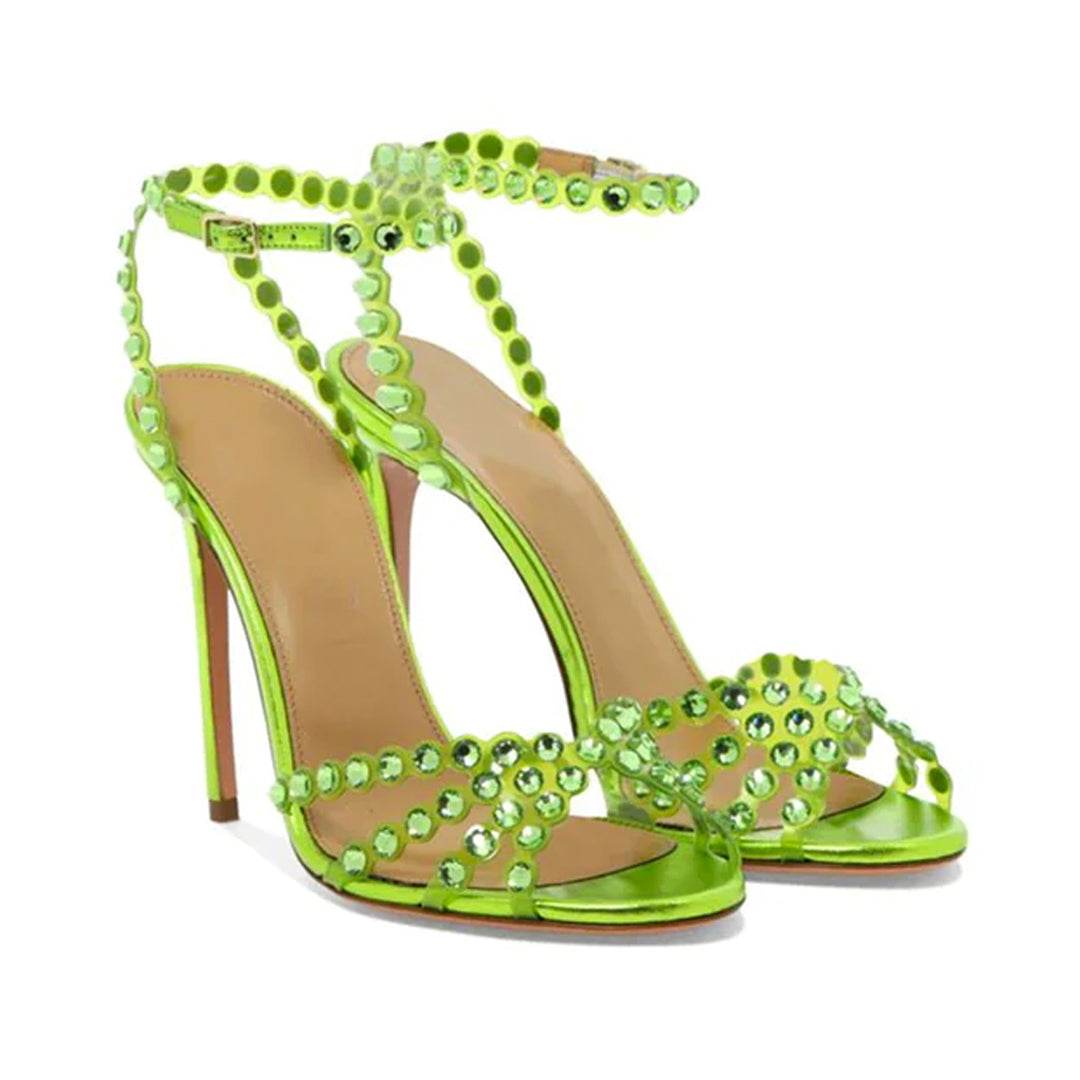 Women's Sequined Crystal High Heels Sandal