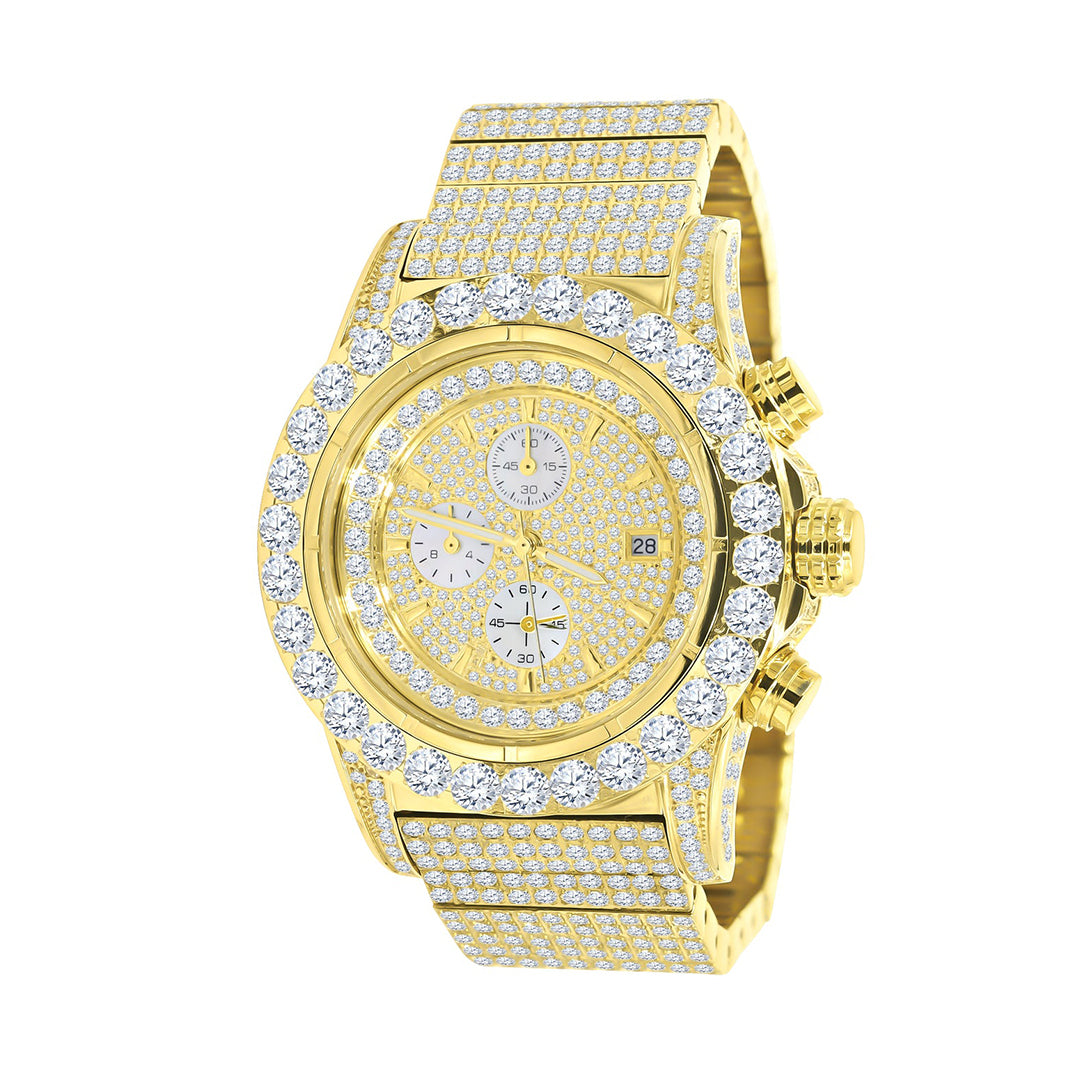 Men's Luminous Rhinestone Hip Hop Watch
