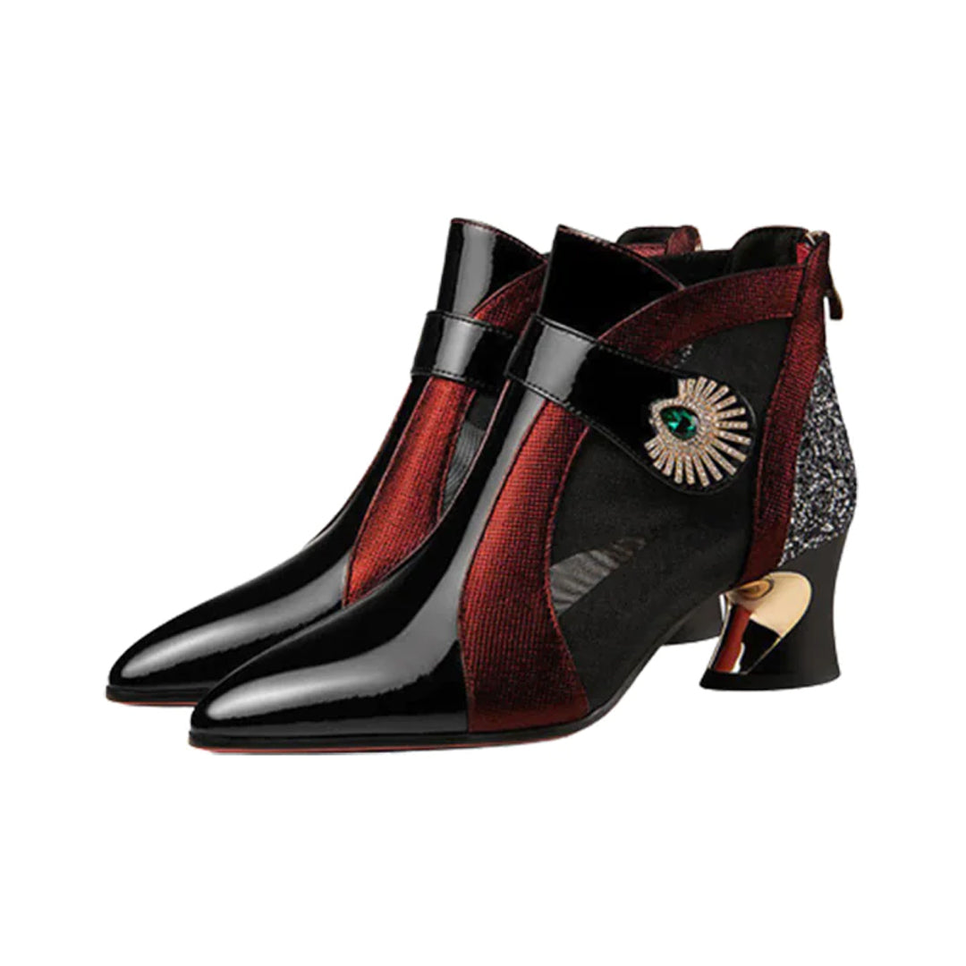 Women's Mesh Breathable Heel Style Rhinestone Shoe