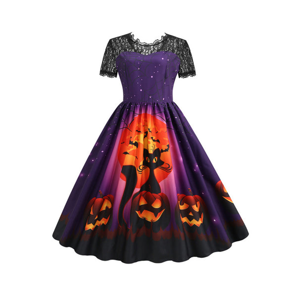 Women's Lace Fitting Halloween Festival Dress