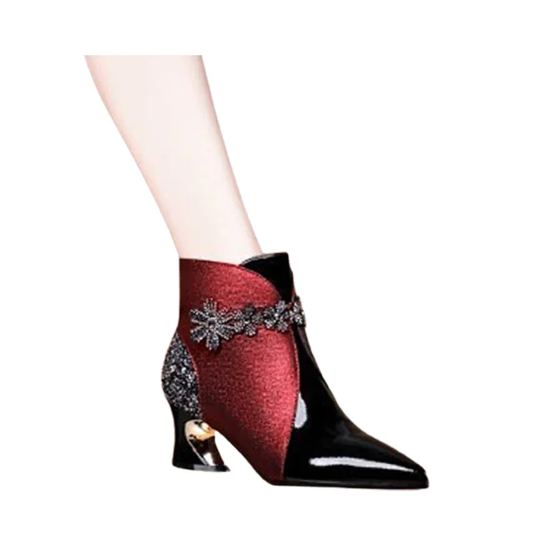 Women's Mesh Breathable Heel Style Rhinestone Shoe