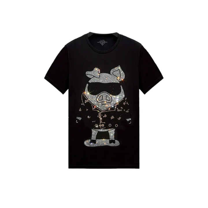Rhinestone Bear Pop Style T-shirt