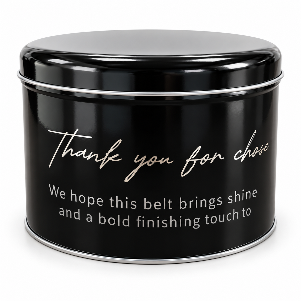 Premium Rhinestone Belt Gift Tin Stylish Metal Storage & Packaging Box