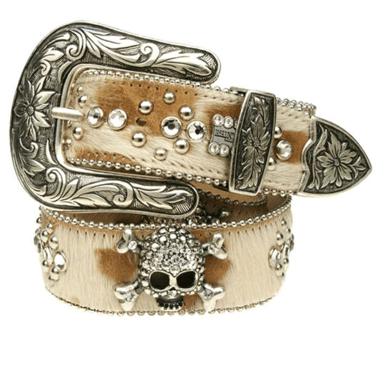 Western Skull Rhinestone Belt