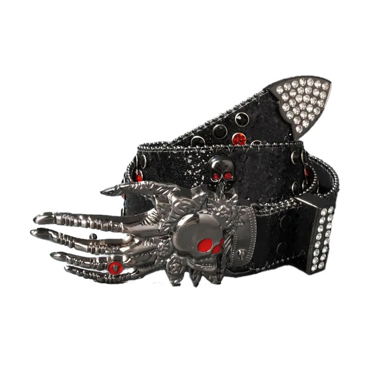 Gothic Skeleton Hand Western Belt