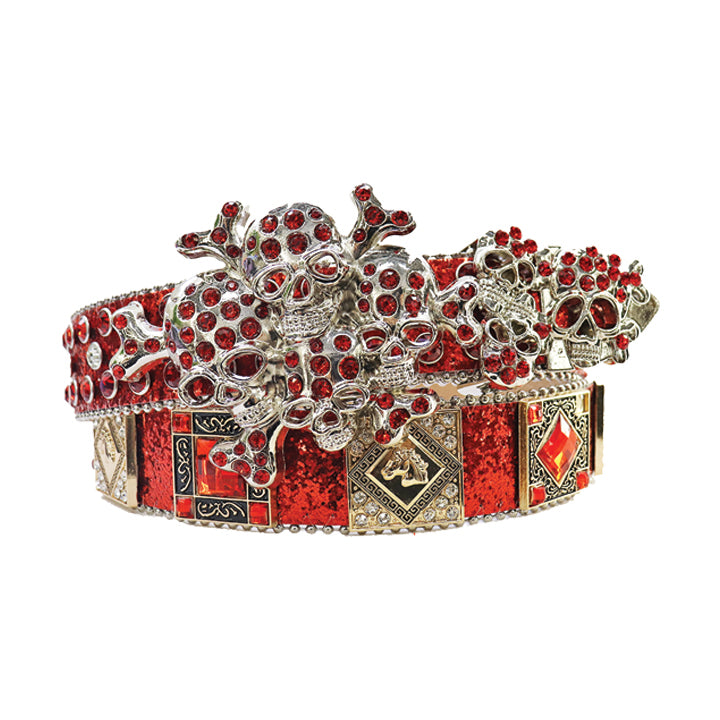 Luxury Skull Rhinestone Western Belt
