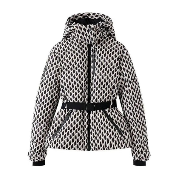 Women’s Winter Hooded Down Jacket with Belt