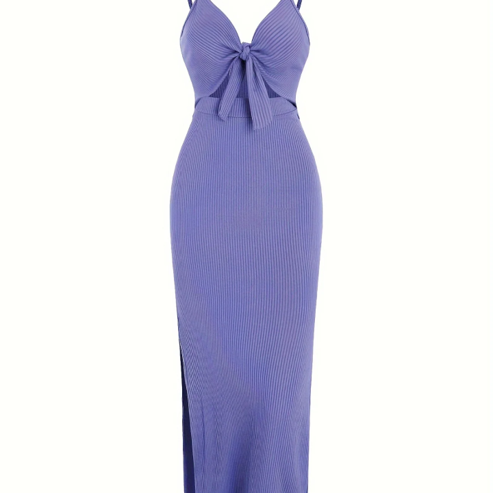 America knit simple sleeveless suspender dress